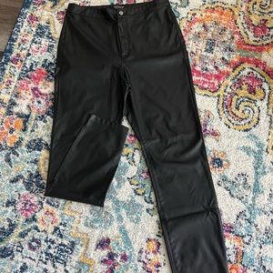 Top shop faux leather pants, size 6, high waisted fit!